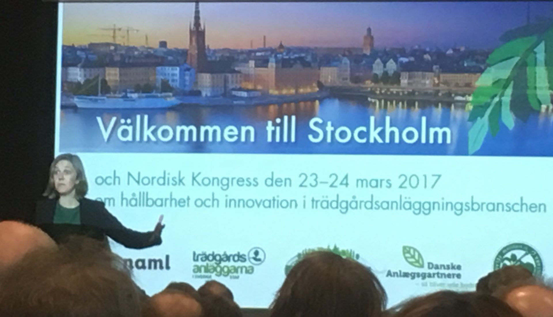 Nordisk kongress trädgårdsanläggarna i Sverige STAF Stockholm 23-24 mars 2017 miljöminister Karolina Skog